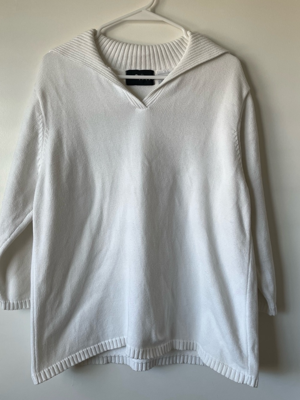 Vintage Sag Harbor White Knit Sweater